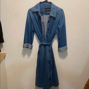 WHO WHAT WEAR long denim jacket